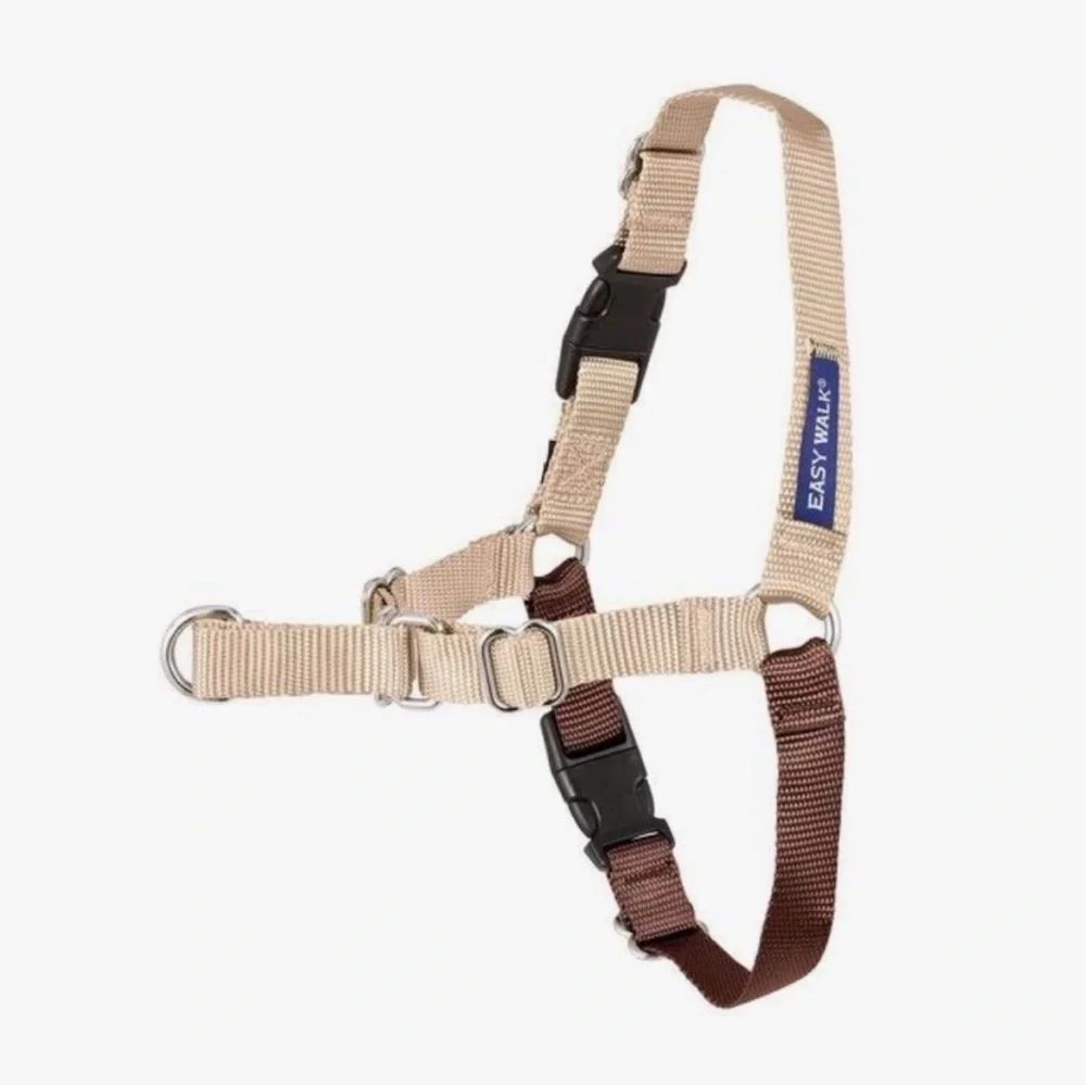 Easy Walk Brown and Tan Adjustable Pet Harness